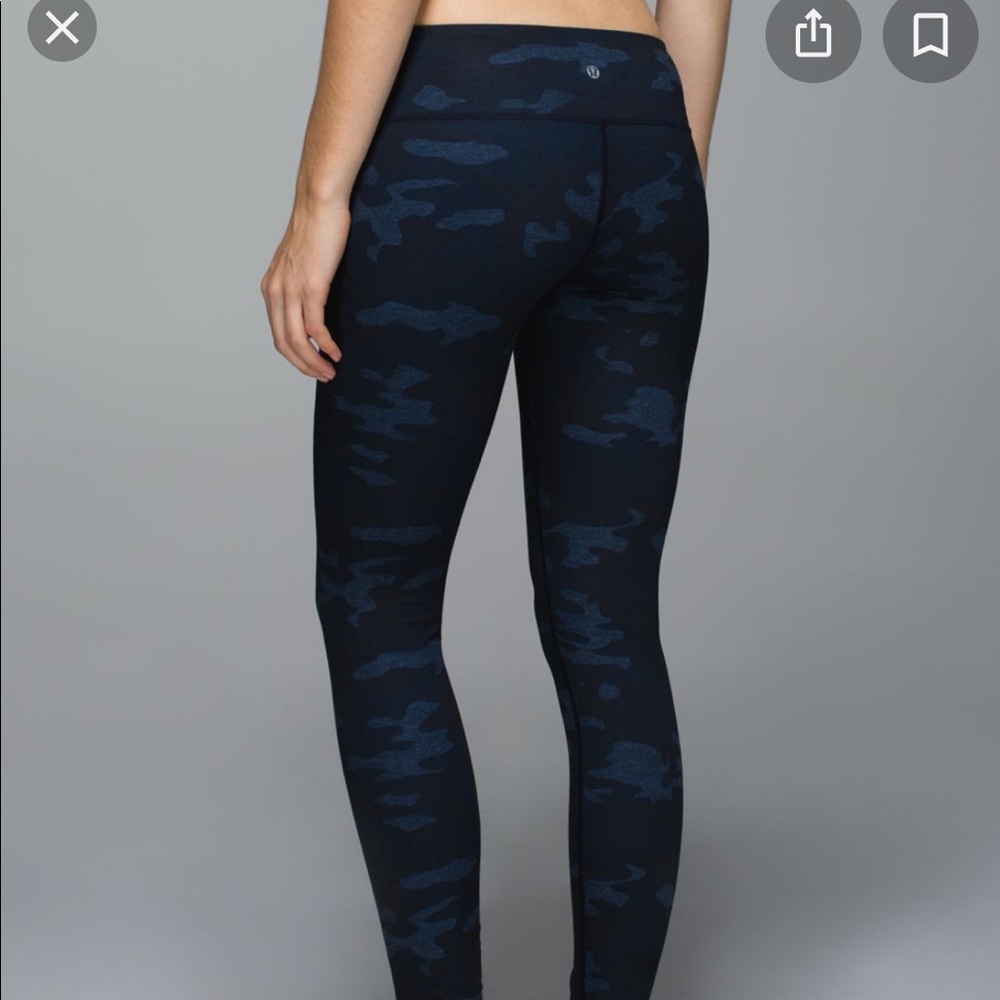 Lululemon wunder under blue camouflage camo